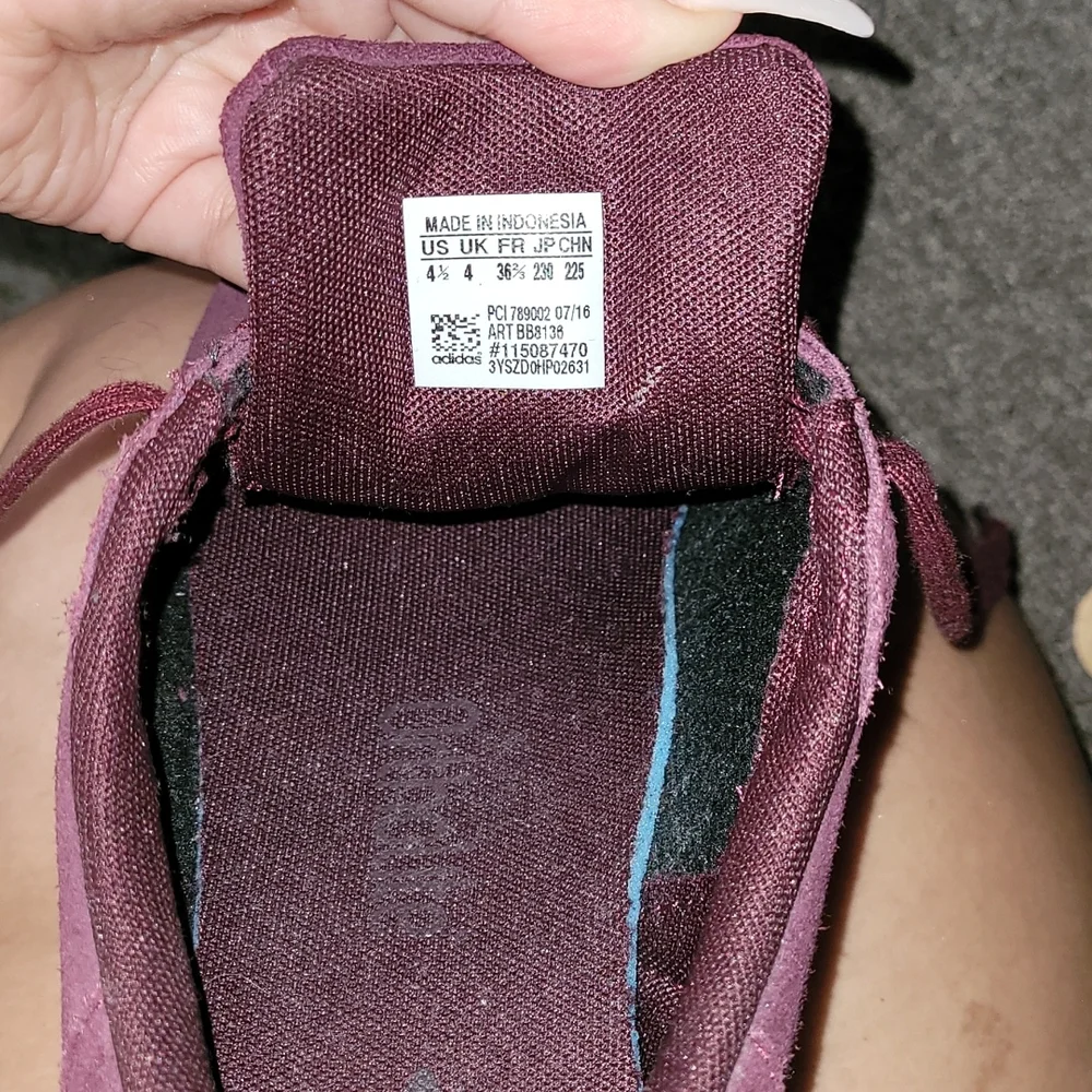 Maroon Addias Shell Toe BigBoy Sneaker - Picture 6 of 6